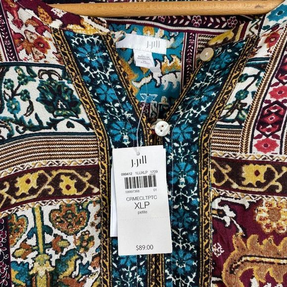 J.JILL Drapey Bohemian Top NWT - Picture 4 of 7